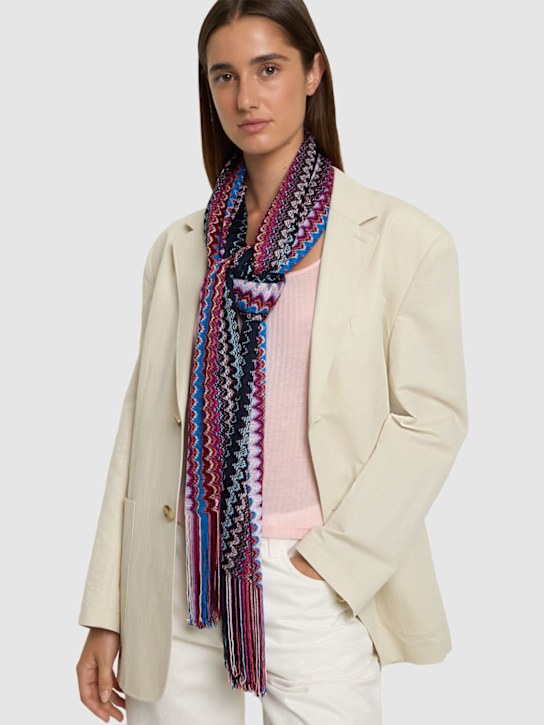 Luisaviaroma Sciarpa In Viscosa Con Frange