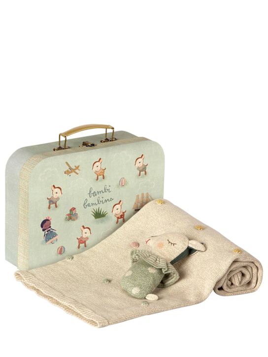 Luisaviaroma Set coperta peluche e contenitore