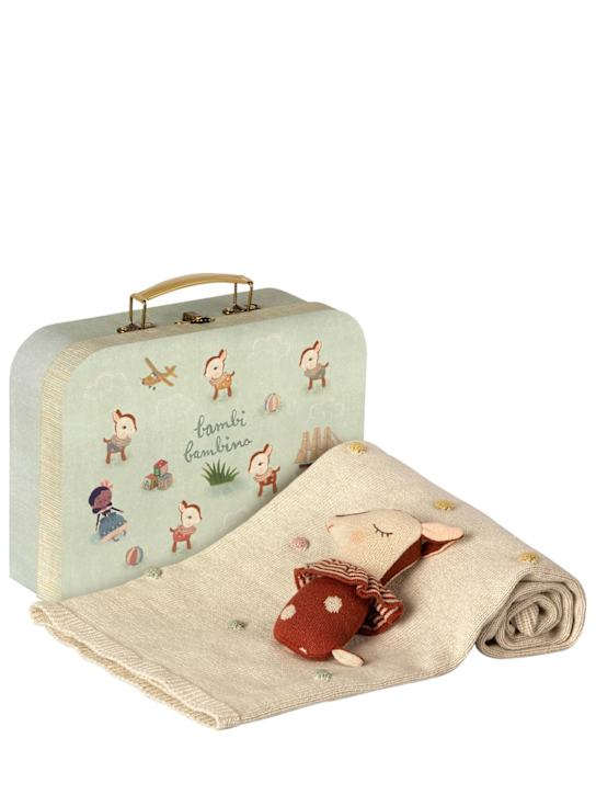 Luisaviaroma Set coperta peluche e contenitore