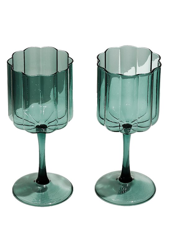 Luisaviaroma Set di 2 bicchieri da vino Wave