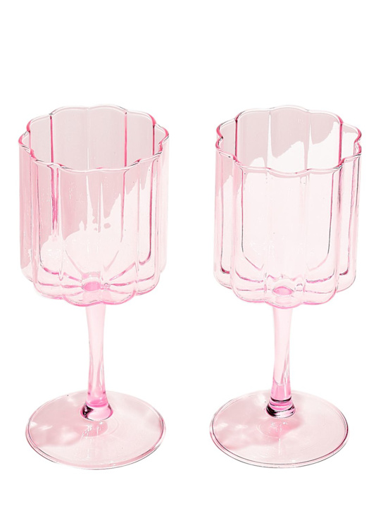 Luisaviaroma Set di 2 bicchieri da vino Wave