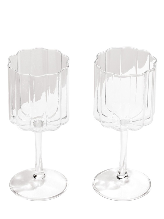 Luisaviaroma Set di 2 bicchieri da vino Wave