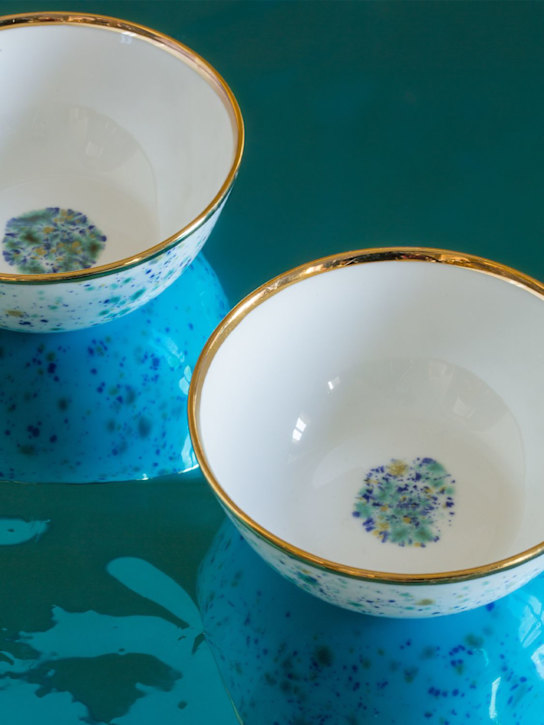 Luisaviaroma Set Di 2 Ciotole Blue Marble
