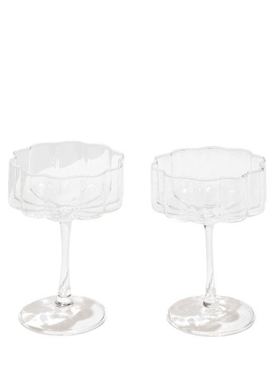 Luisaviaroma Set di 2 coppette Clear Wave