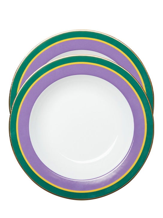 Luisaviaroma Set di 2 piatti Rainbow Viola