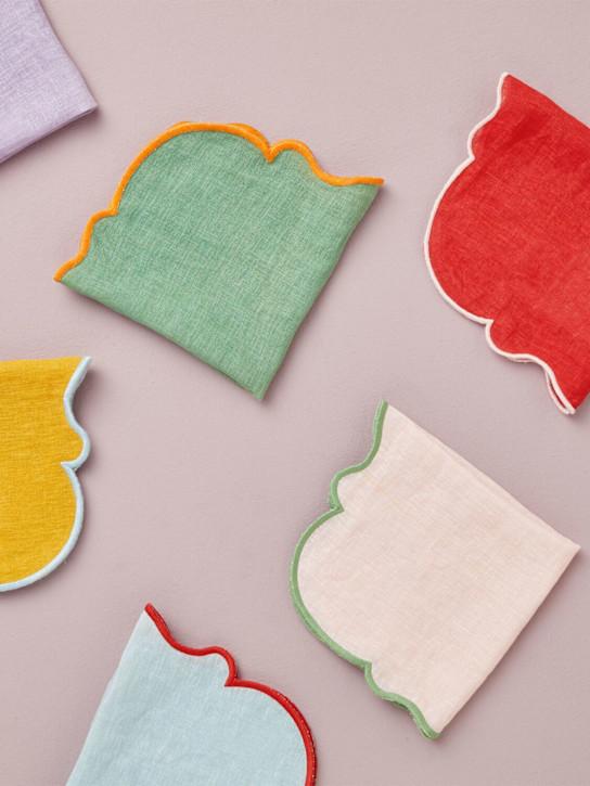 Luisaviaroma Set Di 2 Tovaglioli In Lino