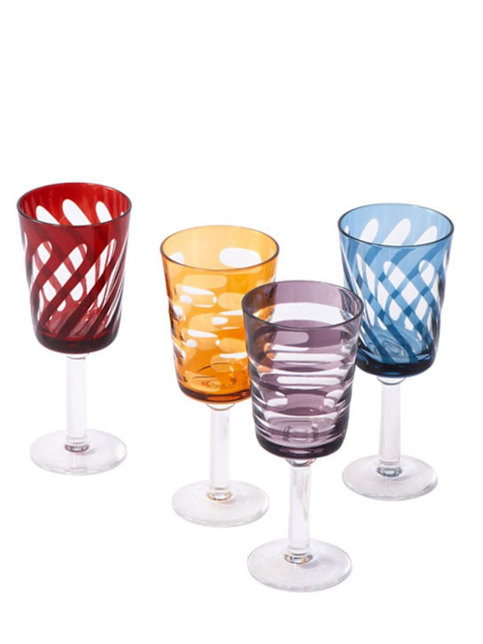 Luisaviaroma Set di 4 bicchieri da vino Tubular