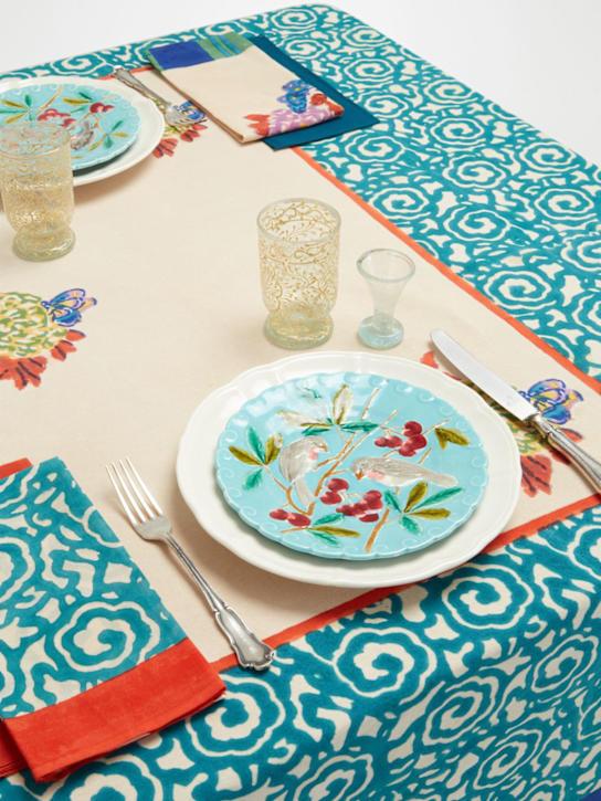 Luisaviaroma Set Di 4 Tovaglioli In Knight Peacock