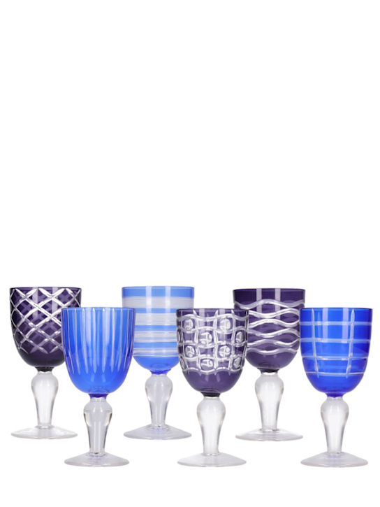 Luisaviaroma Set di 6 bicchieri da vino Cobalt