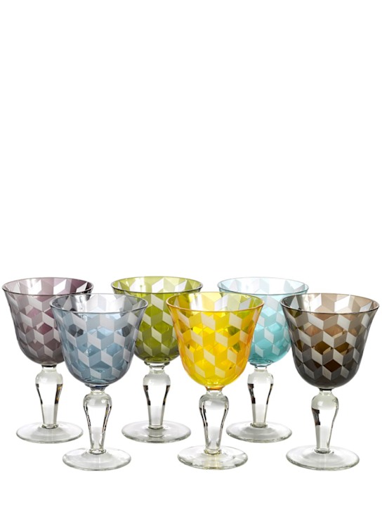 Luisaviaroma Set di 6 calici da vino multicolor