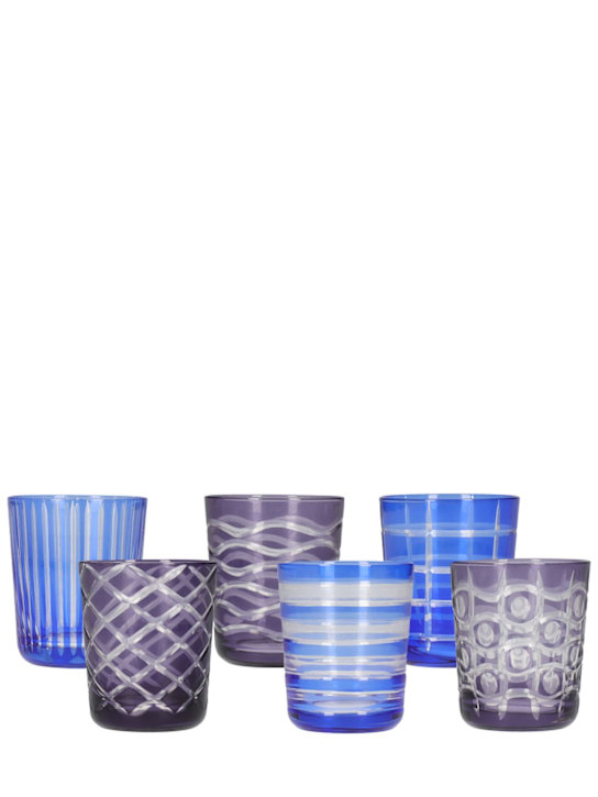 Luisaviaroma Set di 6 tumbler diversi Cobalt