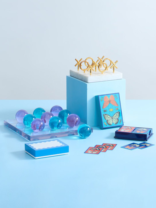Luisaviaroma Set Gioco Tris In Marmo E Ottone