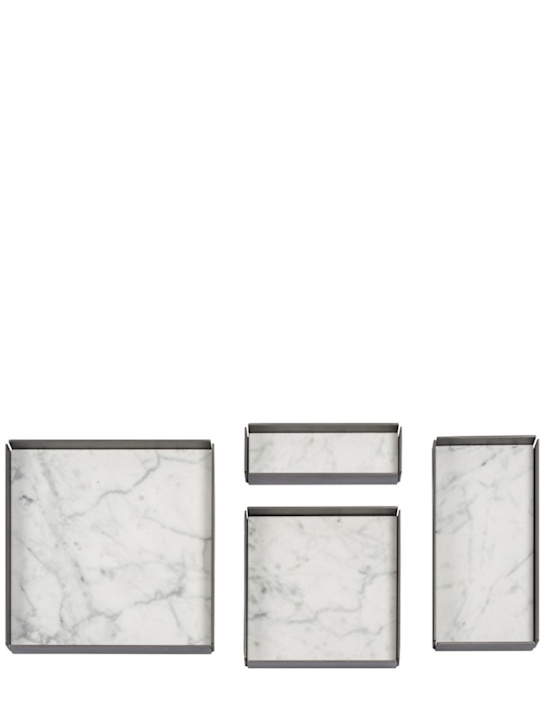 Luisaviaroma Set of 4 marble modular trays
