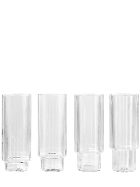 Luisaviaroma Set of 4 tall Ripple glasses