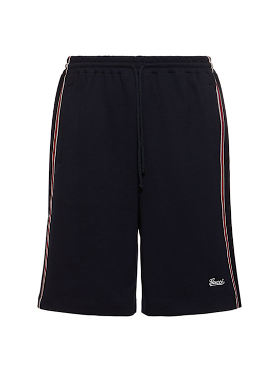 Luisaviaroma Shorts basket in cotone con logo