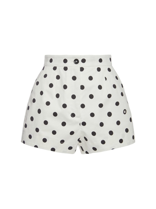 Luisaviaroma Shorts in drill a pois con logo