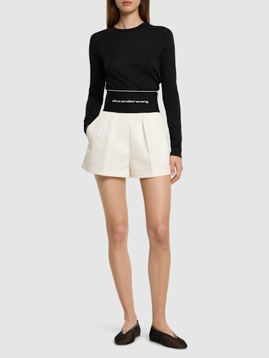 Luisaviaroma Shorts In Misto Cotone Con Logo