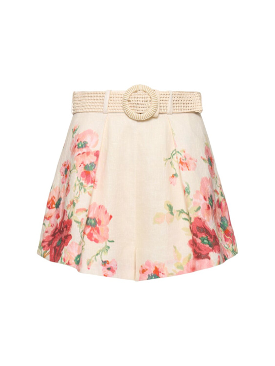Luisaviaroma Shorts Lightburst in lino stampato