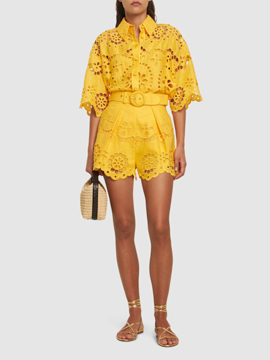 Luisaviaroma Shorts Pop In Lino Ricamato
