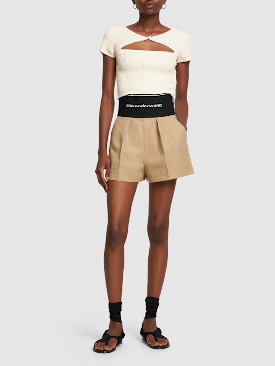 Luisaviaroma Shorts Sartoriali In Cotone E Nylon
