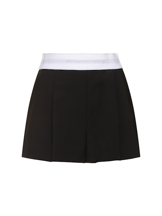 Luisaviaroma Shorts vita alta in lana plissé