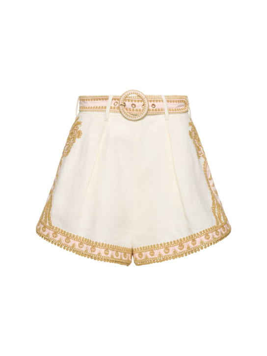 Luisaviaroma Shorts Waverly in lino ricamato