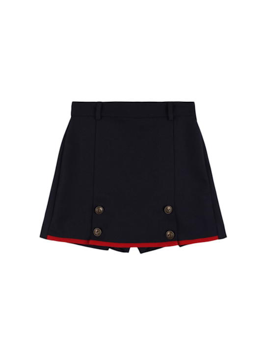 Luisaviaroma Skort in lana vergine con bottoni