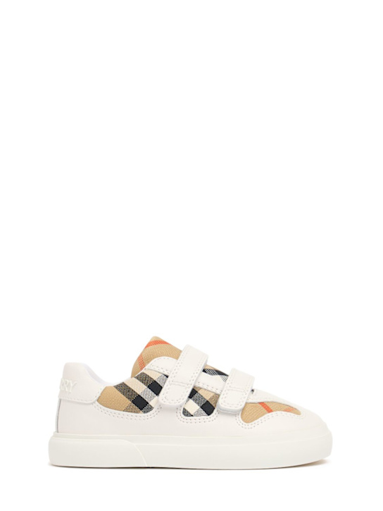 Luisaviaroma Sneakers in cotone e pelle con strap