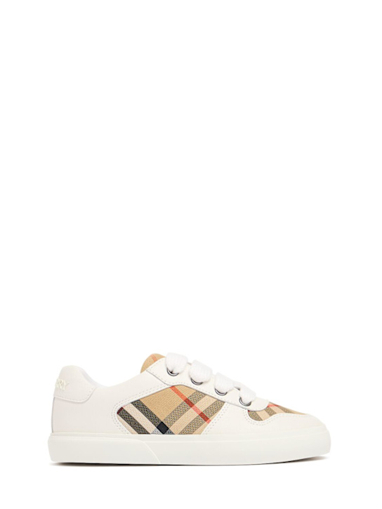 Luisaviaroma Sneakers in cotone e pelle con strap