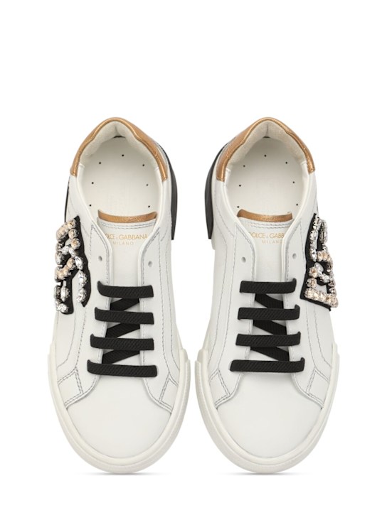 Luisaviaroma Sneakers In Pelle Con Logo Decorato