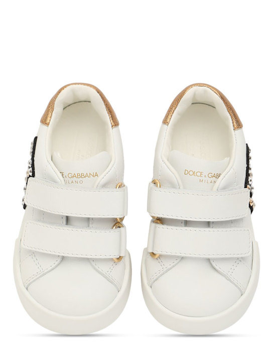 Luisaviaroma Sneakers In Pelle Con Logo Decorato