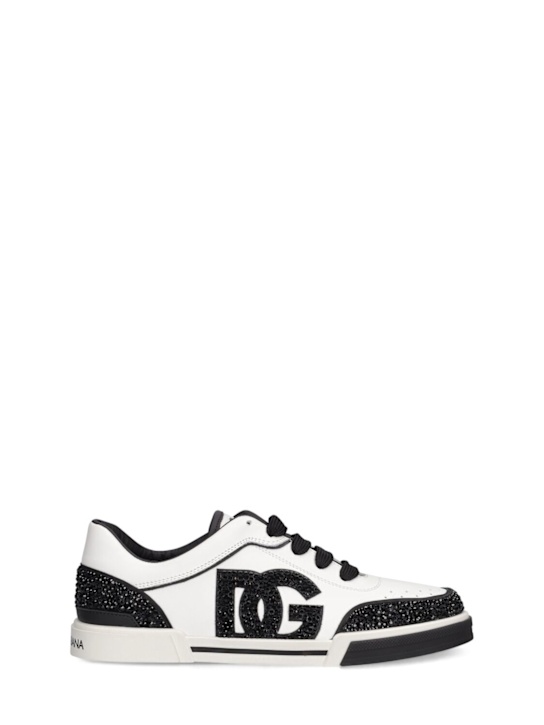Luisaviaroma Sneakers in pelle glitter con logo