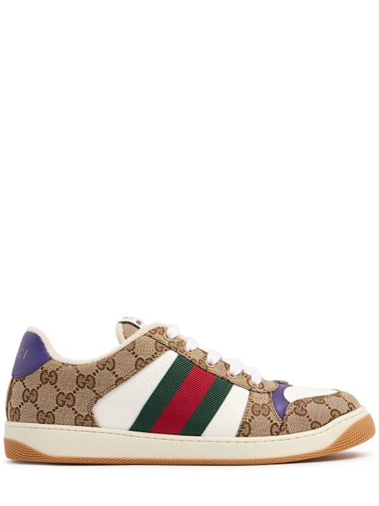 Luisaviaroma Sneakers Screener GG in tela e pelle