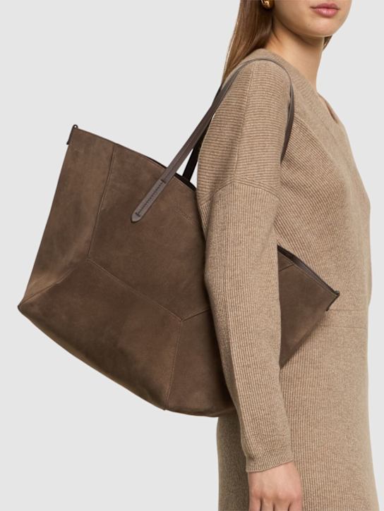 Luisaviaroma Softy Velour Suede Tote Bag