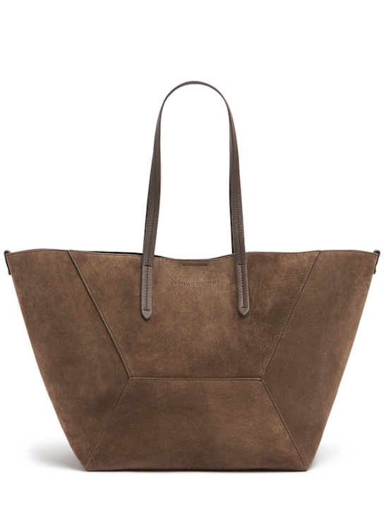 Luisaviaroma Softy Velour suede tote bag