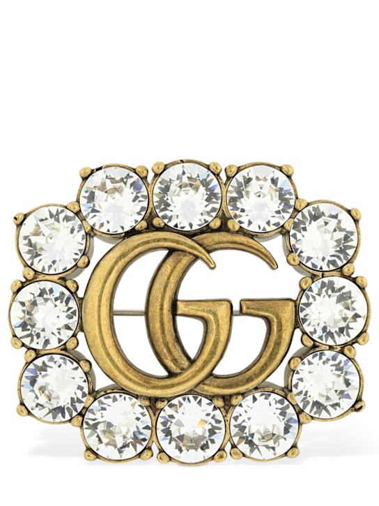 Luisaviaroma Spilla GG Marmont con cristalli
