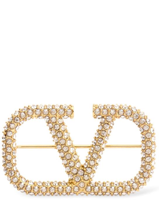Luisaviaroma Spilla Vlogo con cristalli