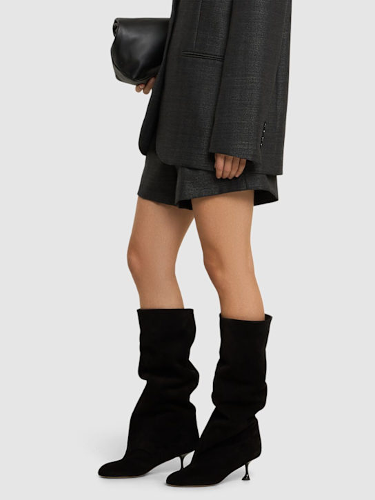 Luisaviaroma Stivali Alti Tee In Camoscio 65mm