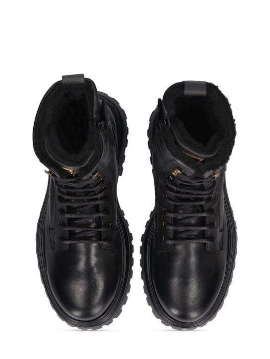 Luisaviaroma Stivali Combat In Pelle