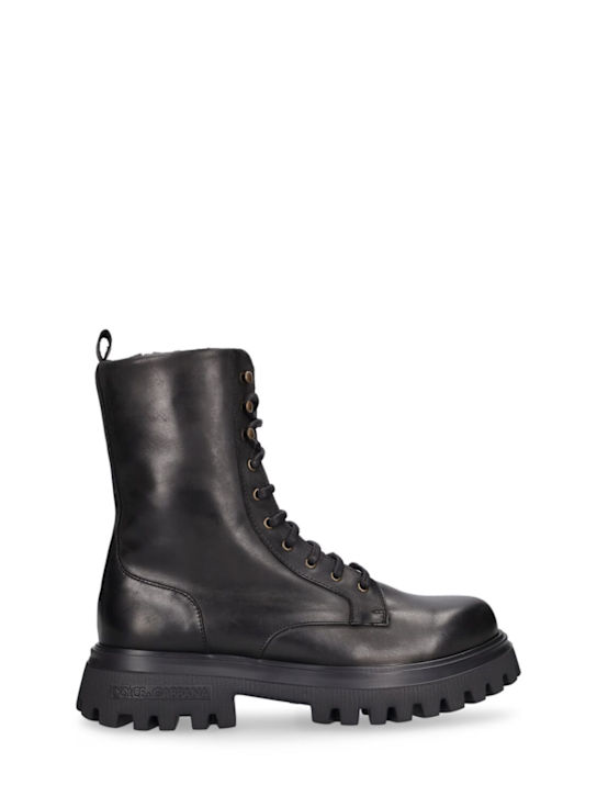 Luisaviaroma Stivali combat in pelle
