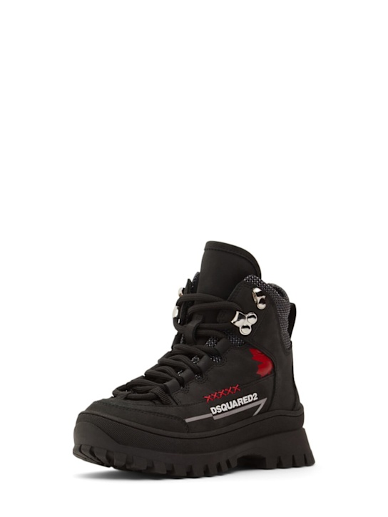 Luisaviaroma Stivali Hiking In Pelle Con Logo