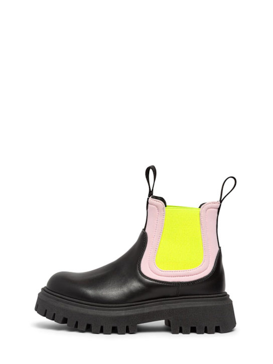 Luisaviaroma Stivali in pelle e techno con logo