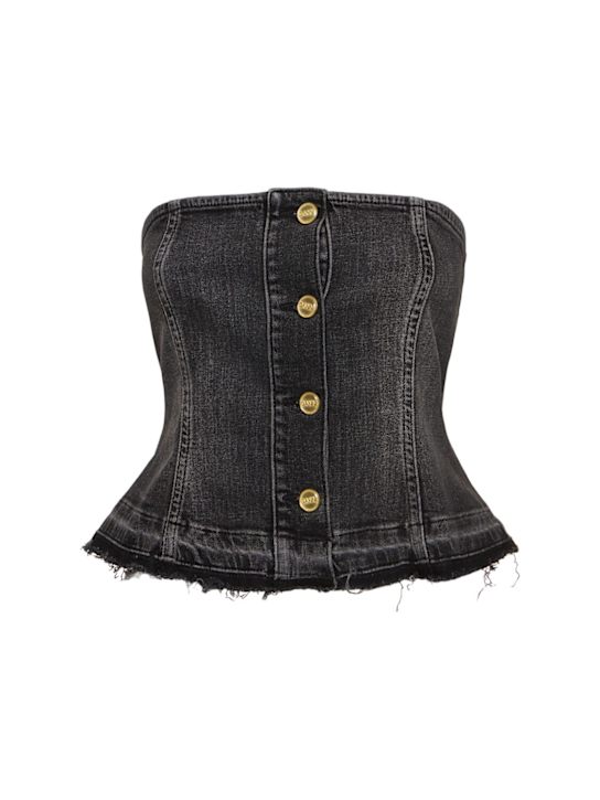 Luisaviaroma Stretch denim corset top
