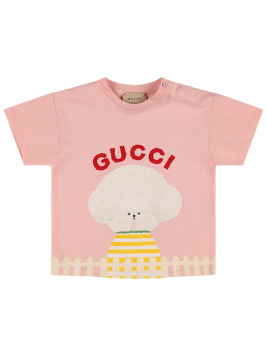 Luisaviaroma T-shirt in cotone con logo Gucci