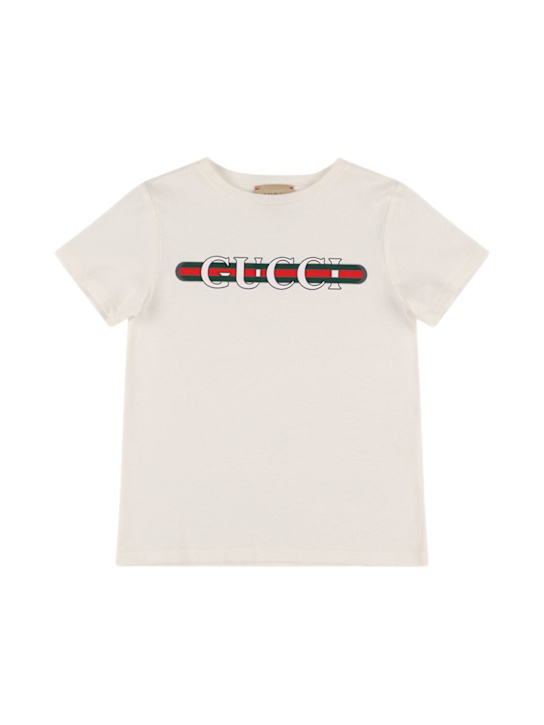 Luisaviaroma T-shirt in cotone con logo Gucci