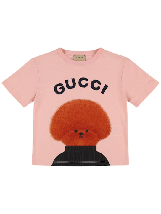 Luisaviaroma T-shirt in cotone con logo Gucci
