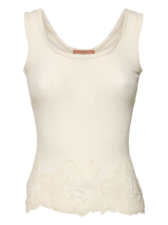 Luisaviaroma Tank top in maglia con ricami