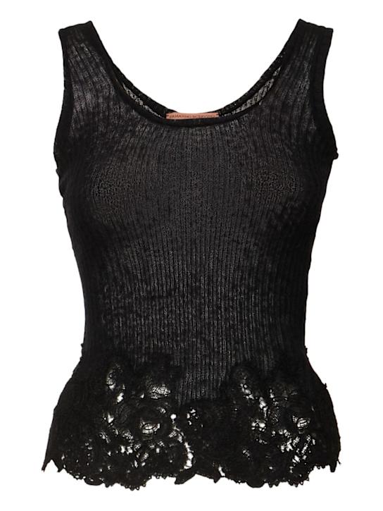 Luisaviaroma Tank top in maglia con ricami