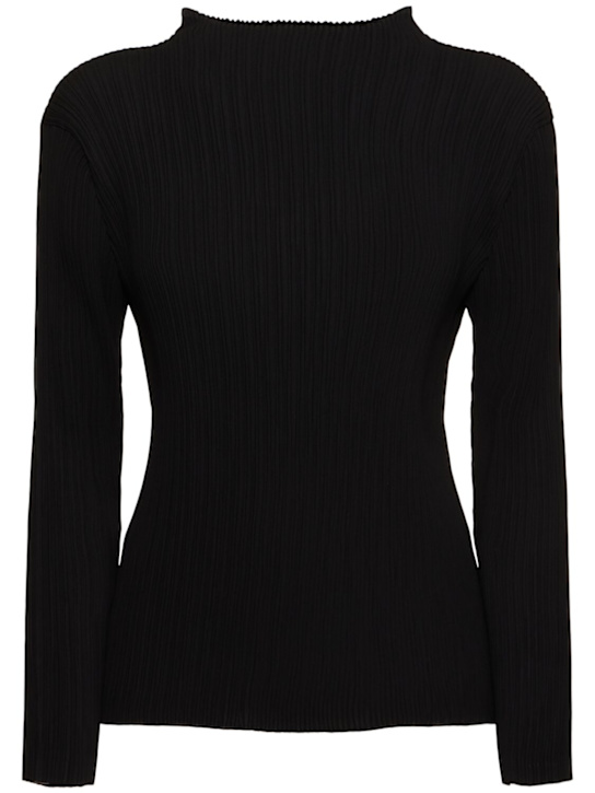 Luisaviaroma Top Hatching plissé a maniche lunghe