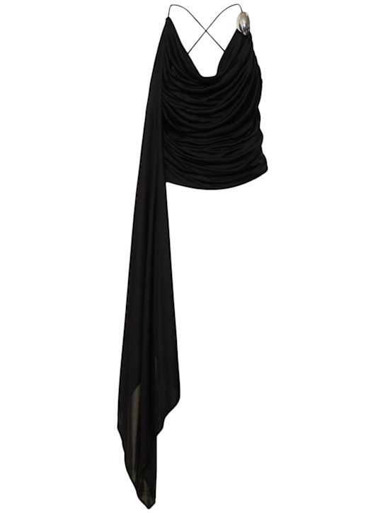 Luisaviaroma Top in jersey di viscosa drappeggiato